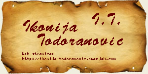 Ikonija Todoranović vizit kartica